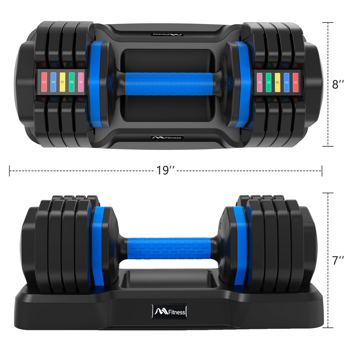 Upgrade your strength training with the 55lb x2 Dumbbell Set! Adjustable, durable, and space-saving with anti-slip handles. Shop now at boltbuy.com!