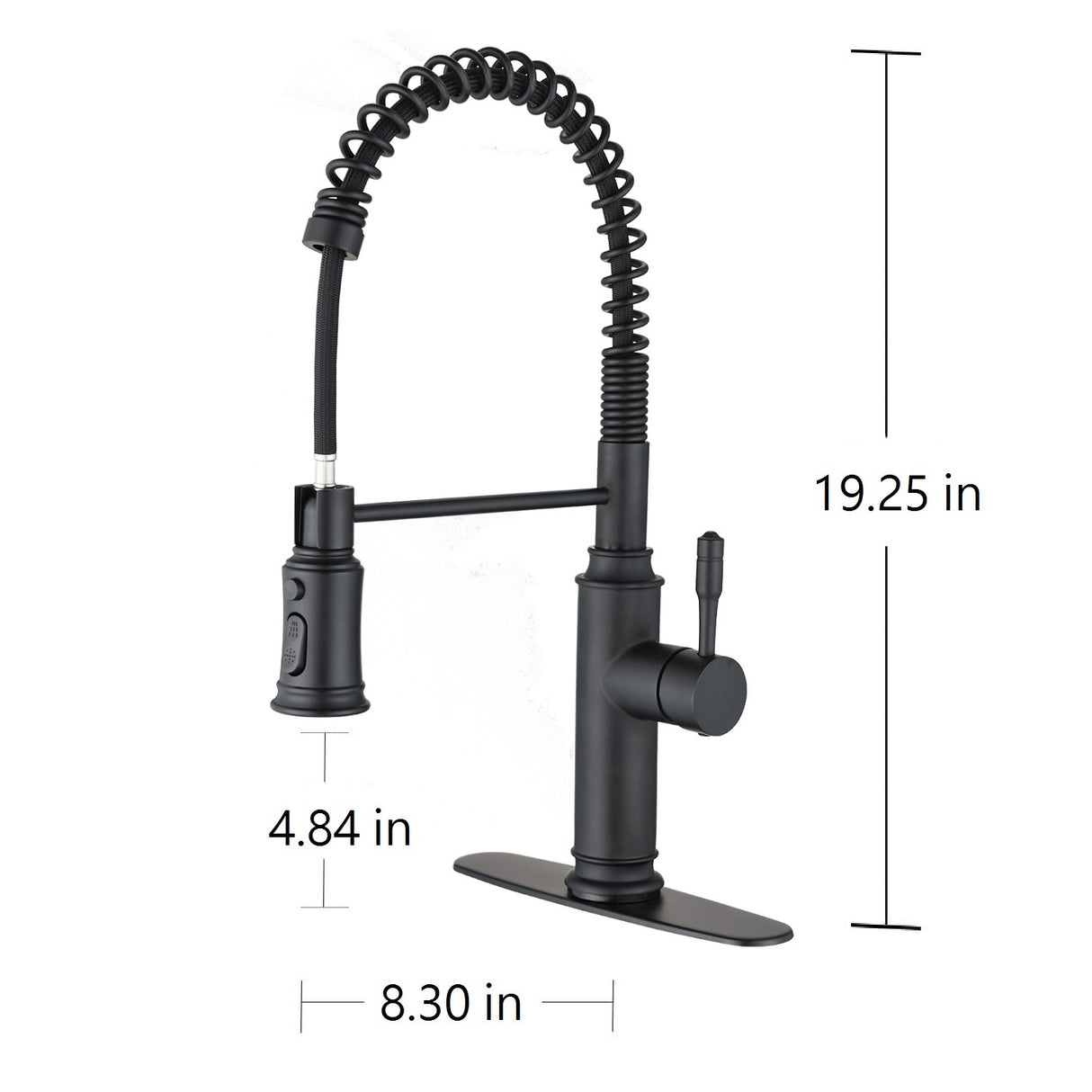 Touch Kitchen Faucet Pull Down Sprayer-Matte Black