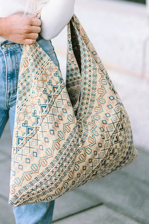 Maren Print Canvas Tote Bag-1