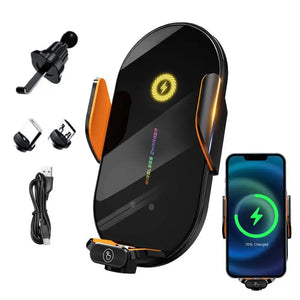 ClampCharge 360 Wireless Car Charger 66W for fast and efficient phone charging with strong grip mount, ideal for on-the-go charging at BoltBuy.com