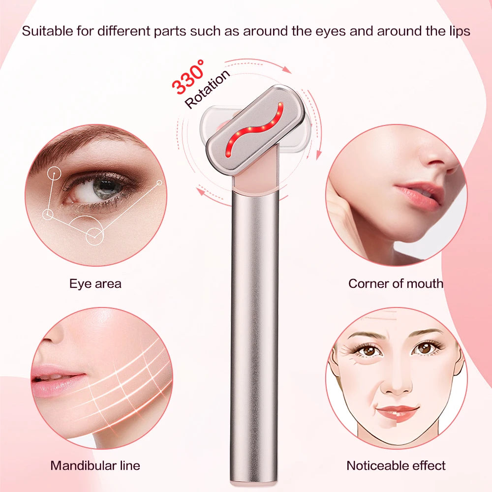 LumiLift 4-in-1 Facial Wand with red light therapy, microcurrents, and vibration massage for anti-aging and skin rejuvenation at BoltBuy.com