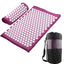 Acupressure mat and pillow set for pain relief and relaxation, ideal for massaging muscles and improving circulation. Available in multiple colors with portable carry bag included for easy transportation. Perfect for home use or sports recovery. Shop at BoltBuy for your wellness needs.