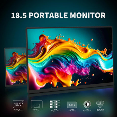 Rehisk RE-18.5KS - Portable Monitor – Ultra-Smooth 100Hz Full HD 1080P Display-1