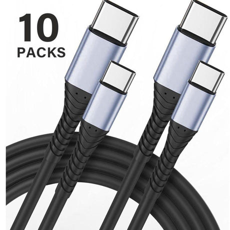 ReHisk High-Speed USB-C to USB-C Cable  3Ft, 10 Packs-0