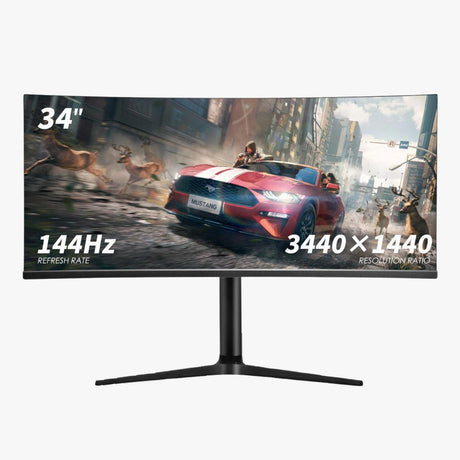 Rehisk RE-344KV2 - 34-Inch Curved Computer Monitor - Immersive Viewing Experience-0