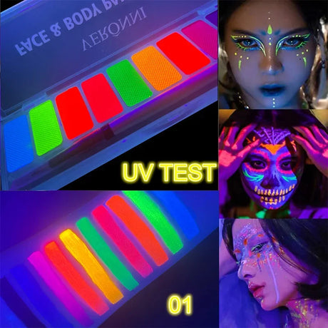 10 Colors Face Body Art Paint - Glow in Dark