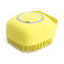 2-in-1 dog bathing brush with built-in shampoo dispenser, perfect for easy and effective pet grooming at BoltBuy.com