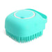 2-in-1 dog bathing brush with built-in shampoo dispenser, perfect for easy and effective pet grooming at BoltBuy.com