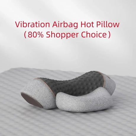 Ergonomic cervical massage pillow with vibration and heat therapy for neck pain relief, designed for sports recovery and daily relaxation. Available now at BoltBuy.com.