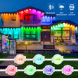 Outdoor LED eaves lights with 16 million color options, 44 scene modes, app and Bluetooth control, waterproof design for holiday and year-round decor. Shop now at boltbuy.com