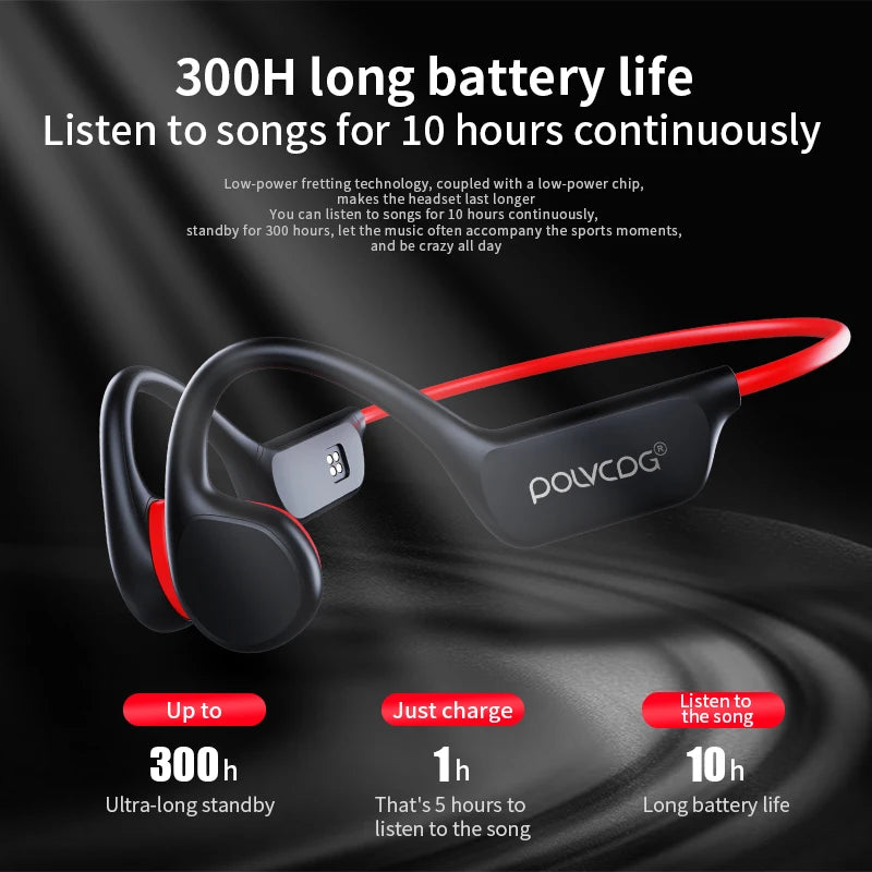 IPX8 waterproof bone conduction Bluetooth headset, AquaVibe Pro, perfect for swimming and outdoor activities, at BoltBuy.com"