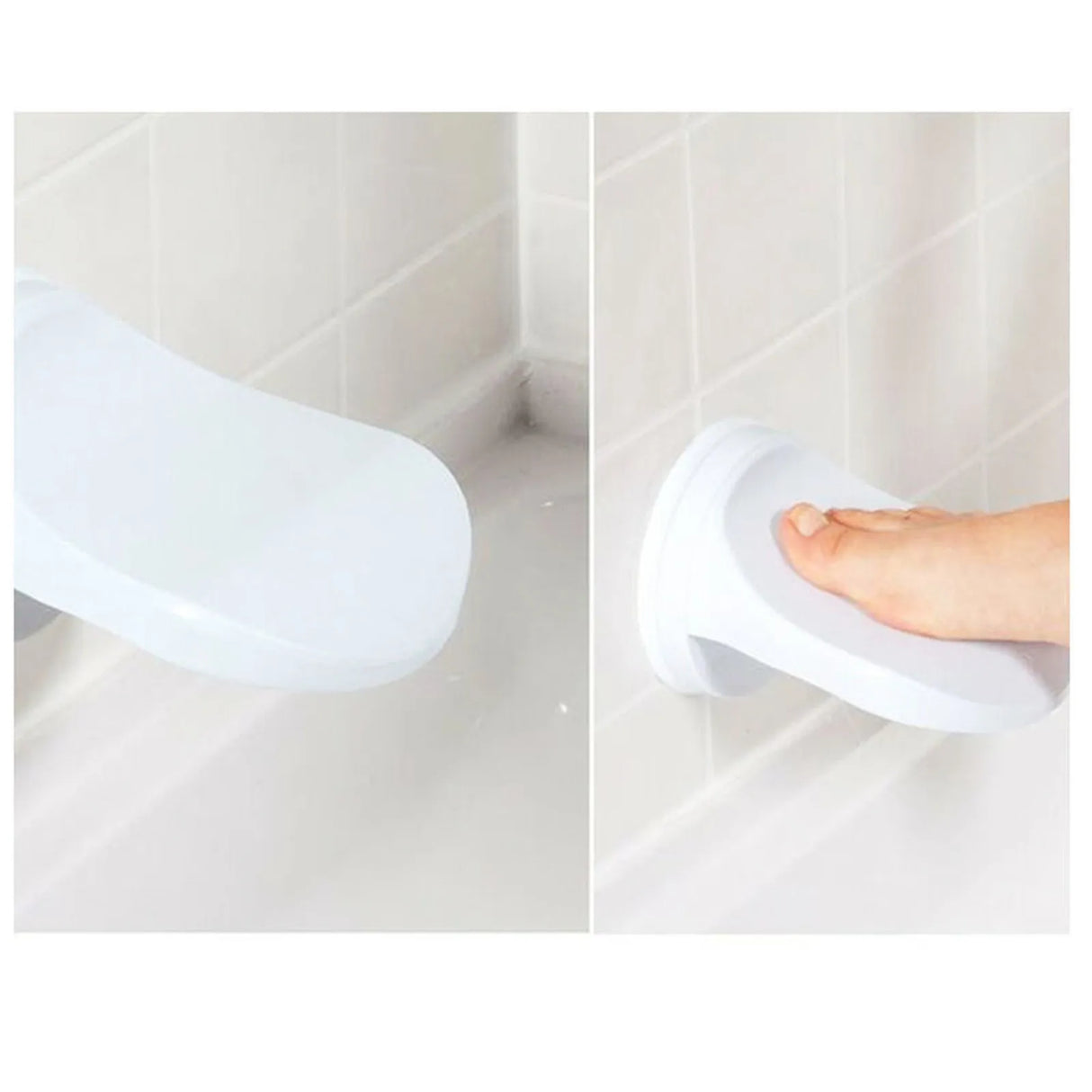 ShaveEase Pedal no-drill shower foot rest for easy and safe leg shaving, with suction cup design at BoltBuy.com