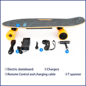 Small Electric Skateboard with Remote Control