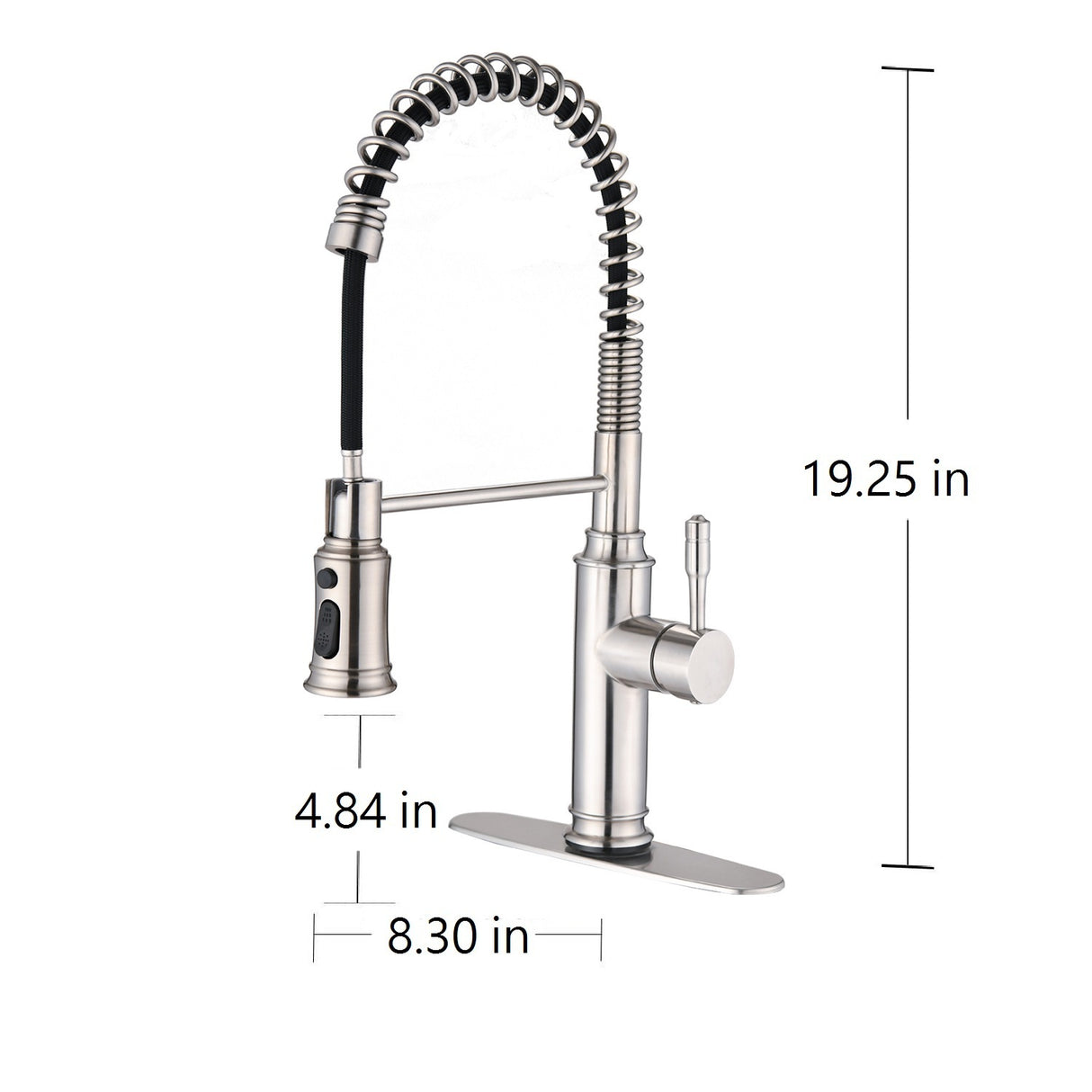 Touch Kitchen Faucet with Pull Down Sprayer-Brushed Nickel