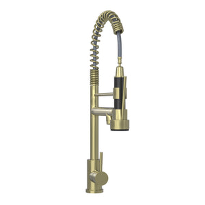 19" Single Handle Kitchen Faucet (Brushed Gold Finish)