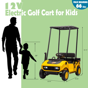 Yellow 12V Ride On Toy for Kids Ages 3+