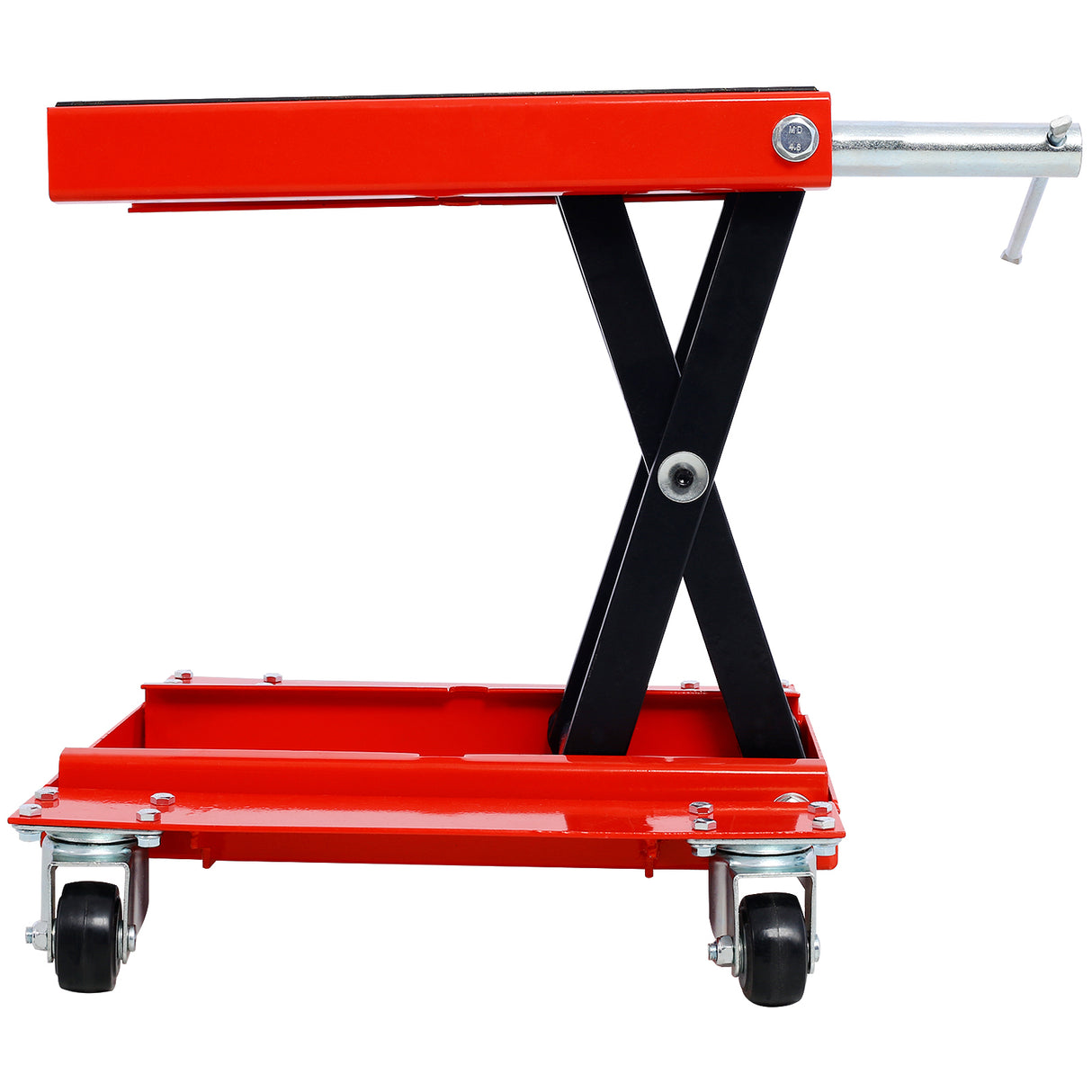 1100lb Motorcycle lift with dolly Jack,Scissor Lift Jack Wide Deck,Front Rear Center Tire Wheel Engine Stand ,Portable Bike Rack