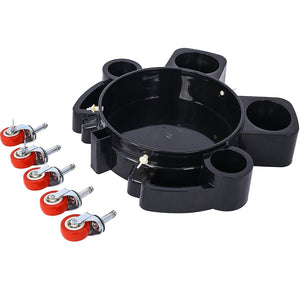 Bucket Dolly 5 Gallon Rolling Bucket Dolly with 5 Rolling Swivel Casters,Removable Bucket Dolly for Car Wash Professional Detailing for Car Washing Detailing Smoother Maneuvering