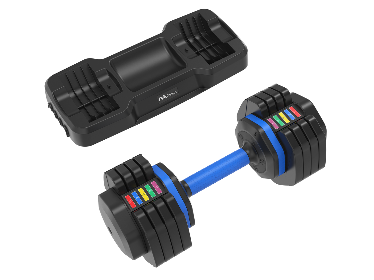 Upgrade your workouts with the 55lb Adjustable Dumbbell featuring anti-slip handles and 5 weight options. Durable, compact & stylish. Shop now at boltbuy.com!