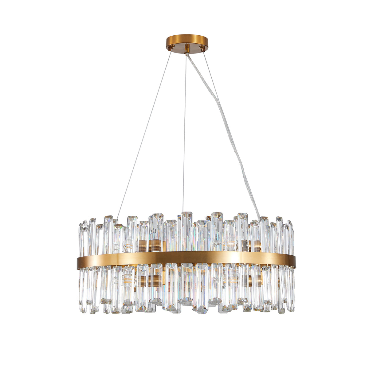 23.6 Inches Luxury Chandeliers Crystal Living Room Bedroom Decorative Lights Simple Modern Dining Room LED Lighting,for Home Decor (Bulbs Not Included)