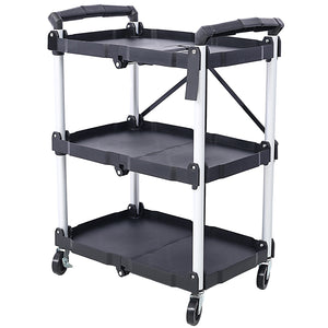 3 Layers Folding Collapsible Service Cart