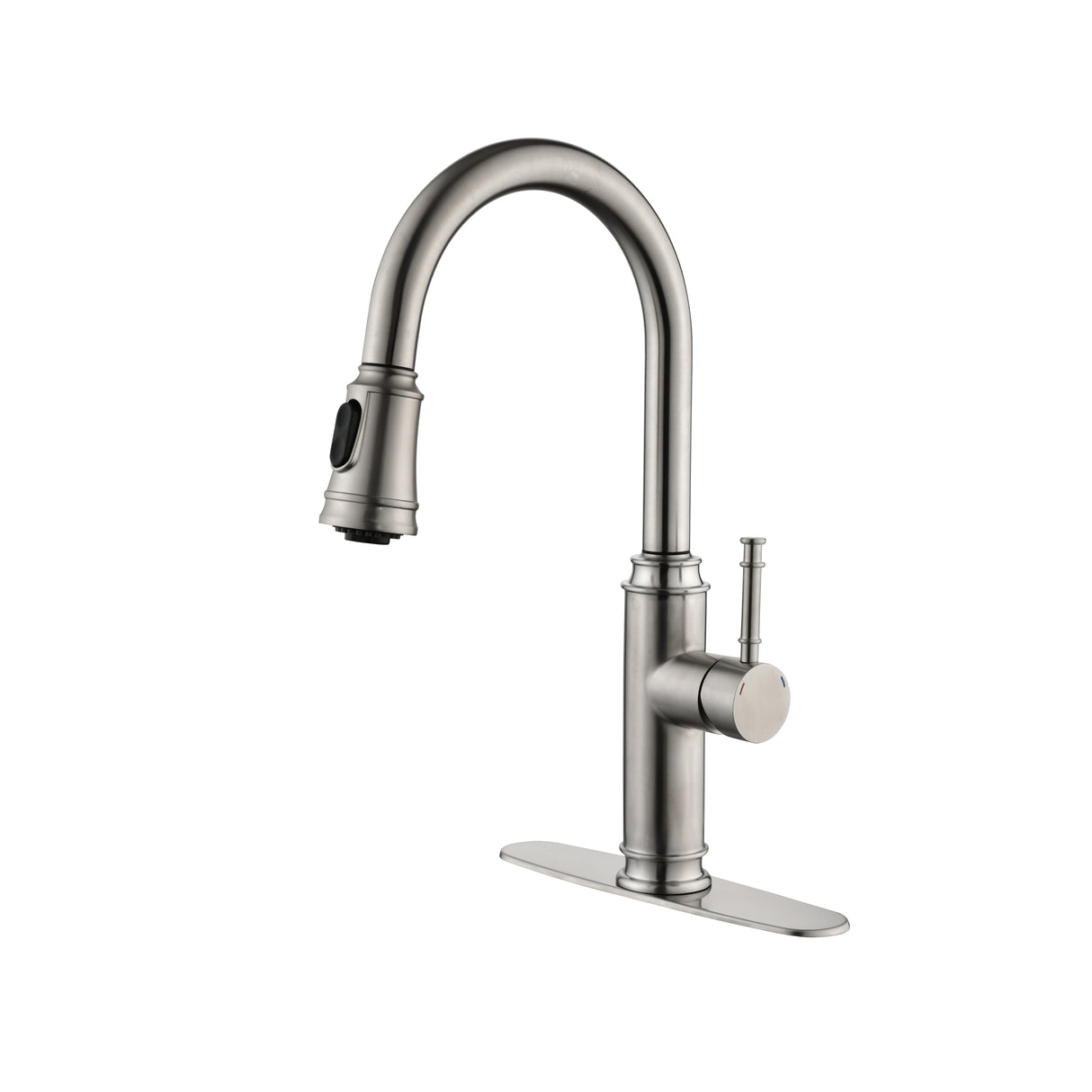 Single Handle High Arc Pull Out Kitchen Faucet