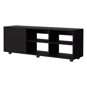 FM FURNITURE Parker TV Stand with a Door and Open Storage,Wengue