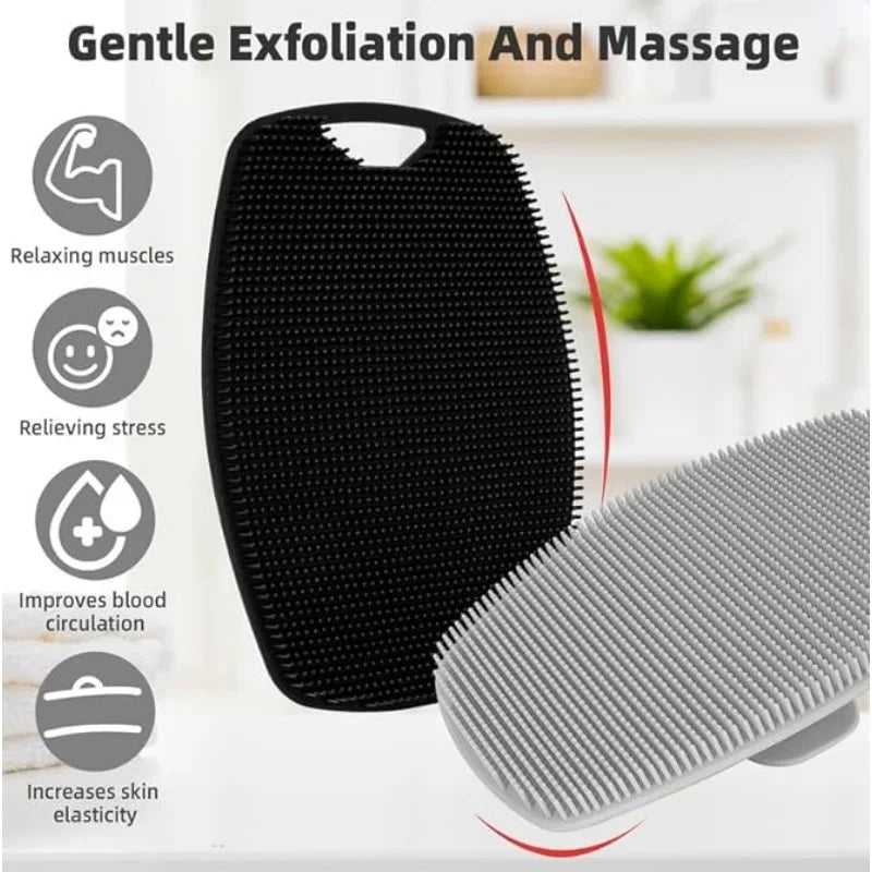 Silicone exfoliation brush for gentle and effective facial cleansing, suitable for all skin types at BoltBuy.com