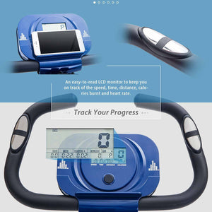 Recumbent X-Bike with 16-Level Adjustable Resistance