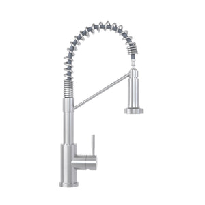 19" Single Handle Kitchen Faucet-Brushed Nickel