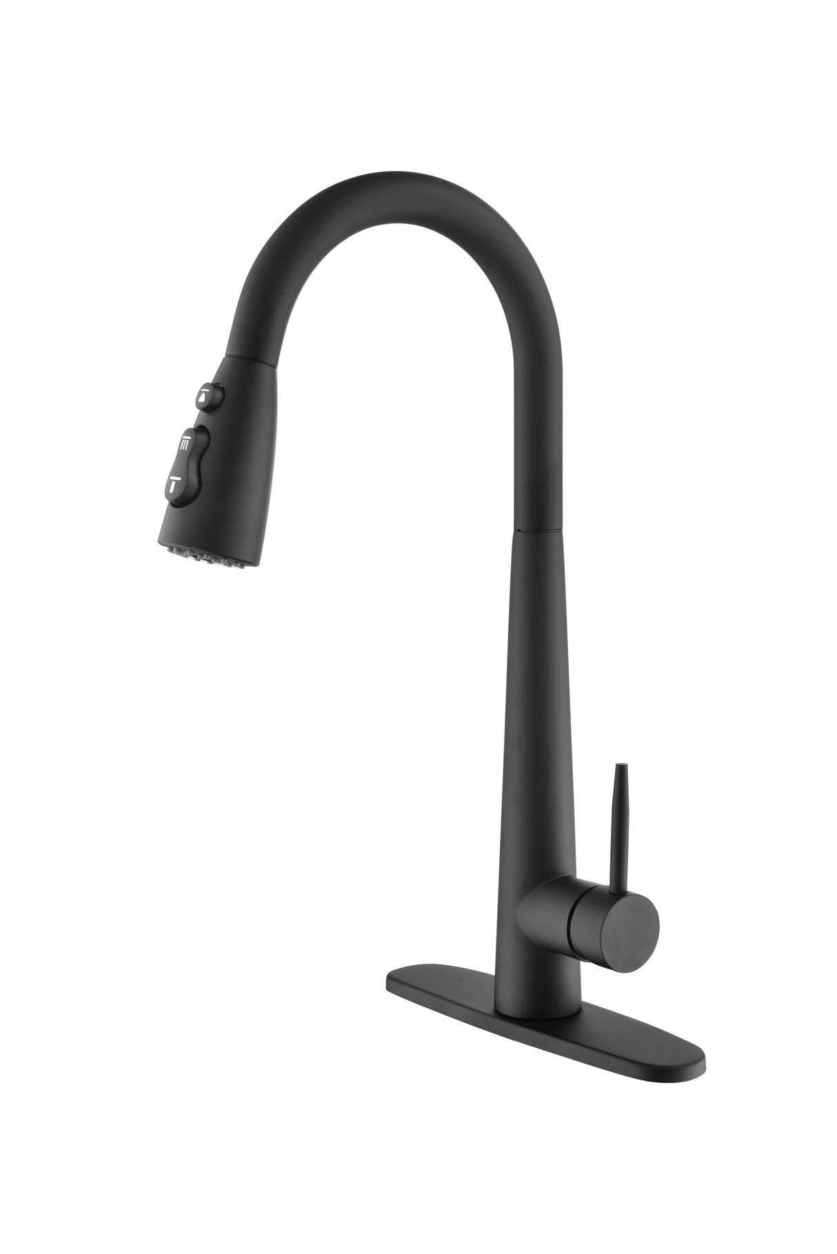 Matte Black Kitchen Faucets with Pull Down Sprayer