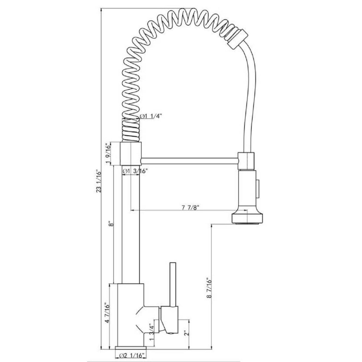 Brushed Nickle one Handle Spring High Arc Kitchen Faucet