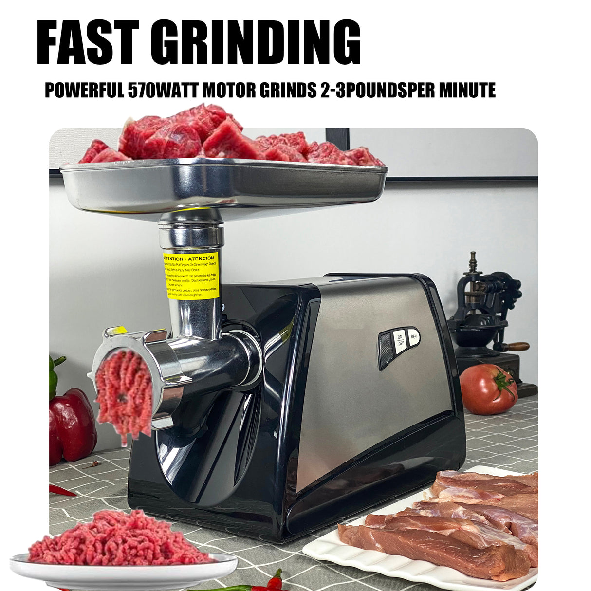 Meat Grinder & Sausage Stuffer 570 Watt