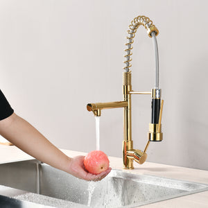 Commercial Pull Down Kitchen Sink Faucet Single Handle Modern Kitchen Faucets