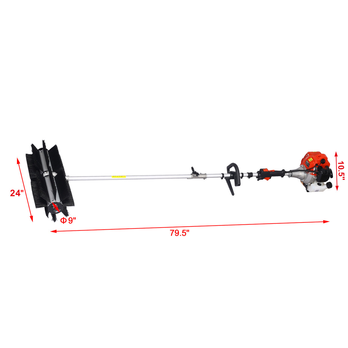 snow sweeper GASOLINE POWERED  BROOM SWEEPER,52CC 2 STROKE ,BROOM  BRUSH 24x9"  EPA