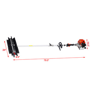 snow sweeper GASOLINE POWERED  BROOM SWEEPER,52CC 2 STROKE ,BROOM  BRUSH 24x9"  EPA