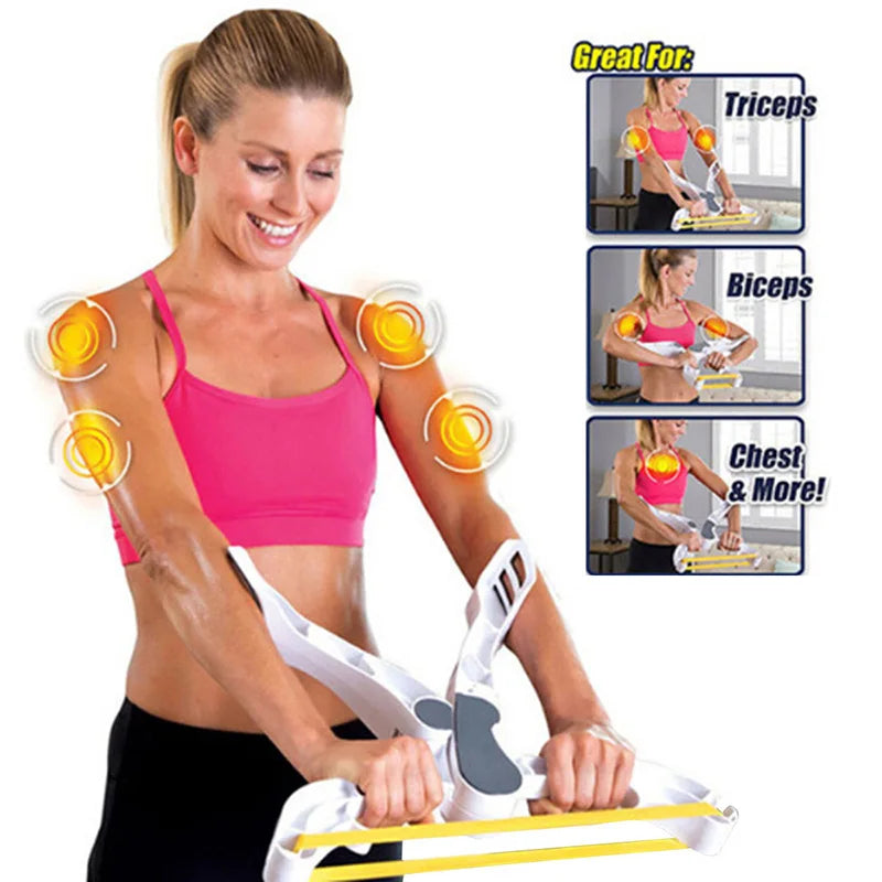 Arm Sculptor workout system with resistance bands for targeted arm training, includes interchangeable bands for beginner, intermediate, and advanced levels at BoltBuy.com