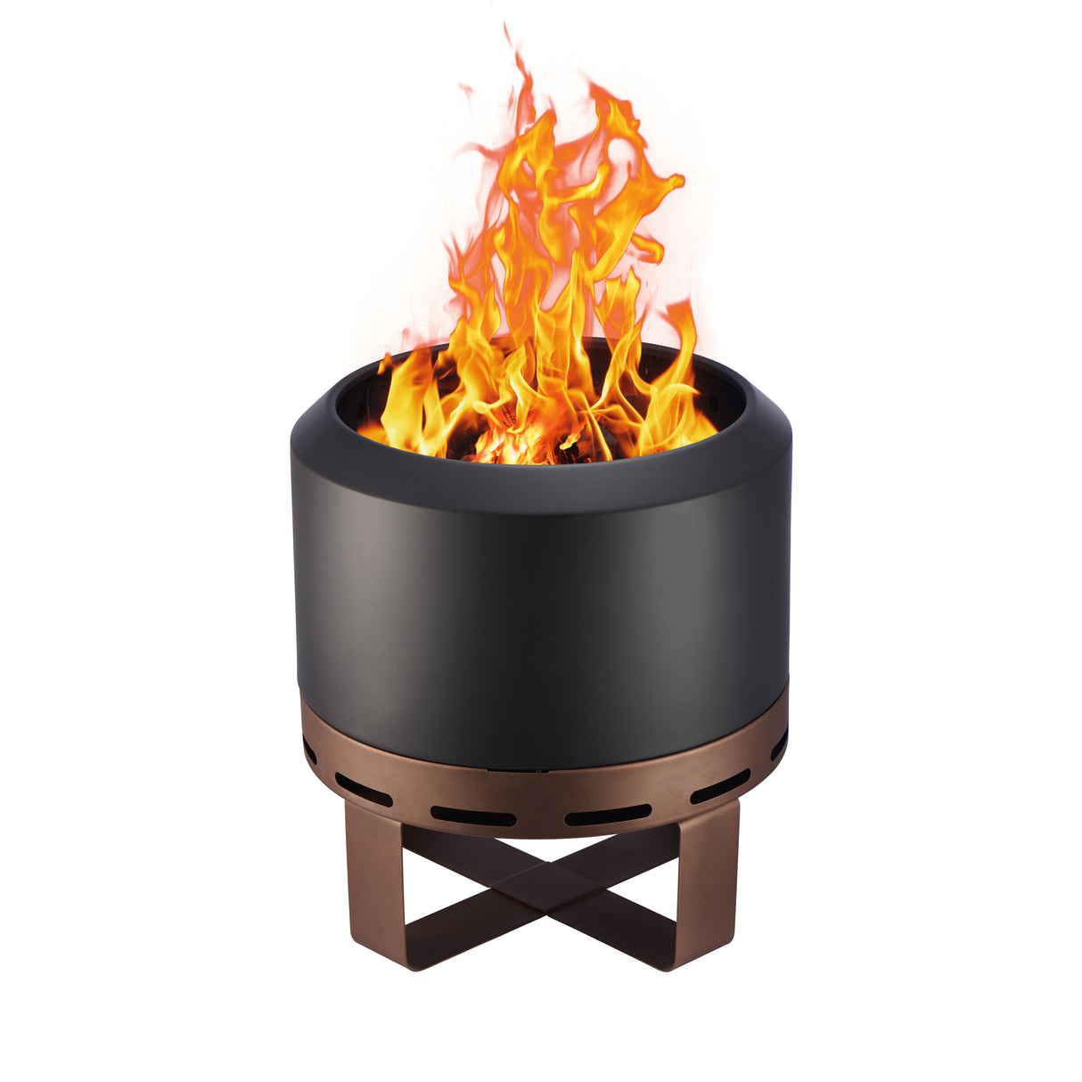 Outdoor Smokeless Fire Pit Stove 18'' for Camping Bonfire, Wood Burning Fire Place Firepit with Stand for Patio Backyard Outside