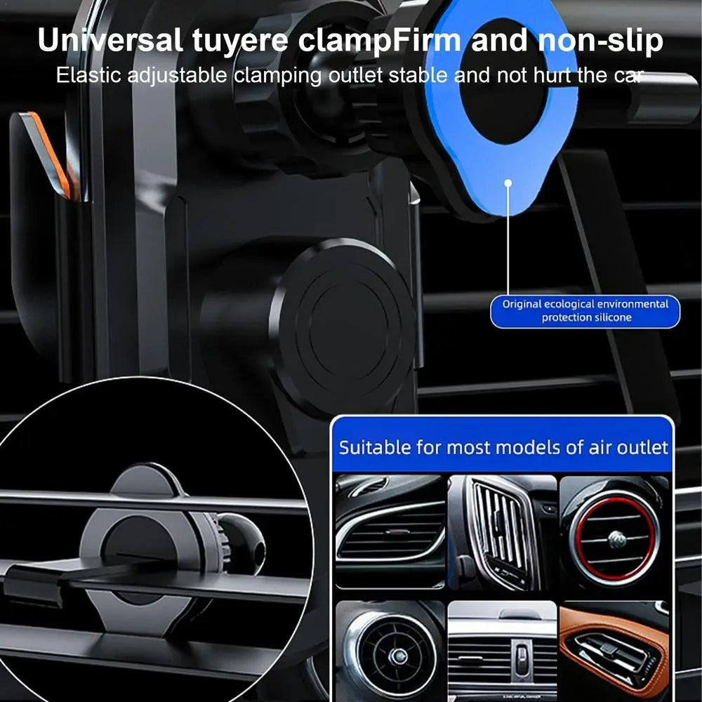 ClampCharge 360 Wireless Car Charger 66W for fast and efficient phone charging with strong grip mount, ideal for on-the-go charging at BoltBuy.com