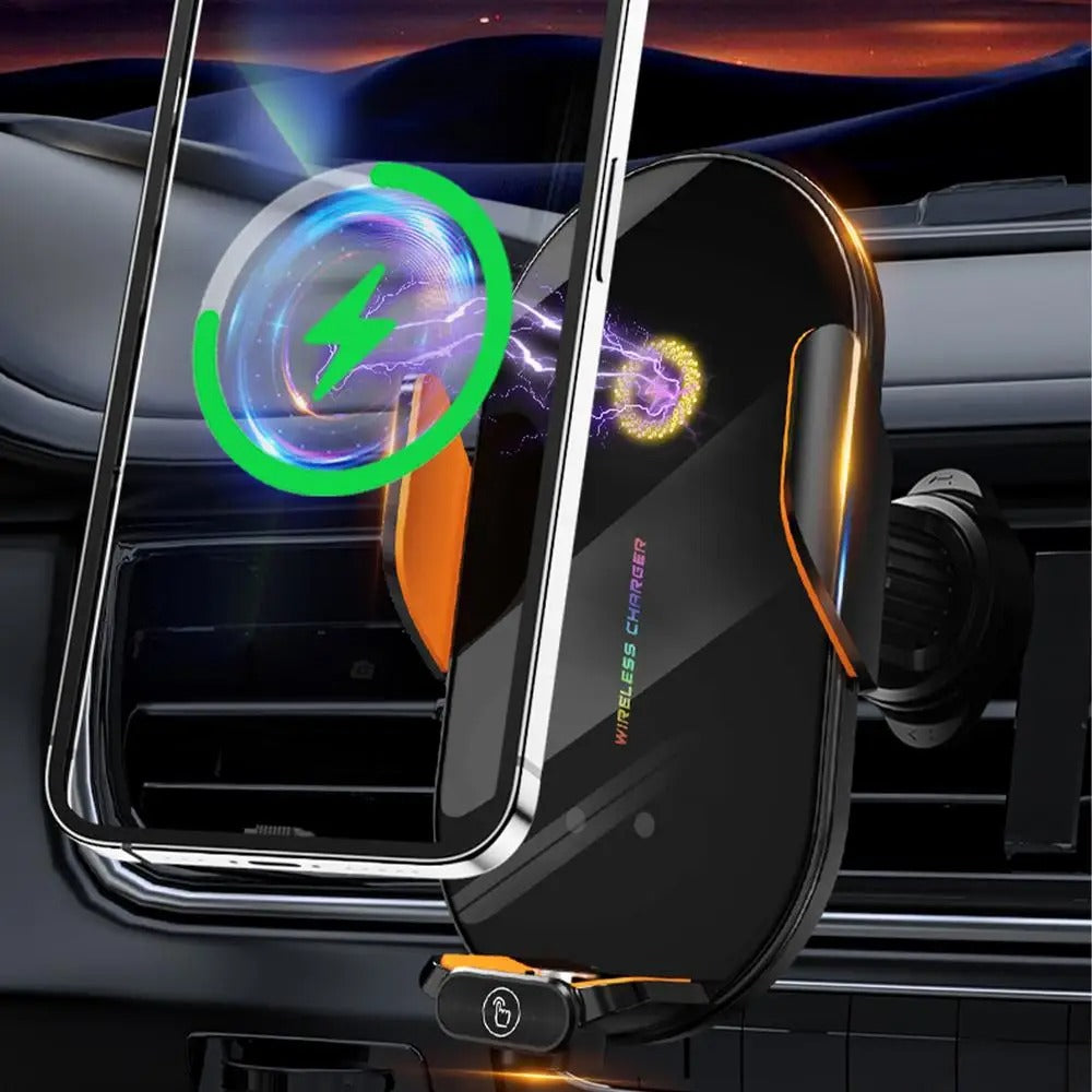 ClampCharge 360 Wireless Car Charger 66W for fast and efficient phone charging with strong grip mount, ideal for on-the-go charging at BoltBuy.com