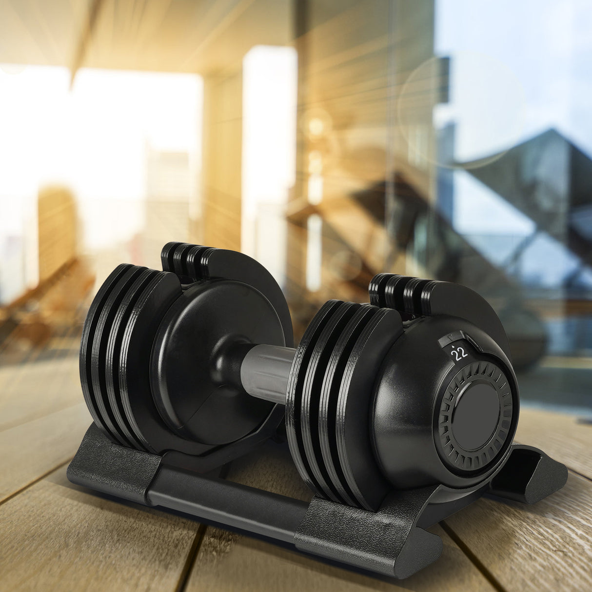 Transform your workout with our 52LBS Adjustable Dumbbell, crafted with durable steel & plastic. Save space & customize easily. Shop now at boltbuy.com!