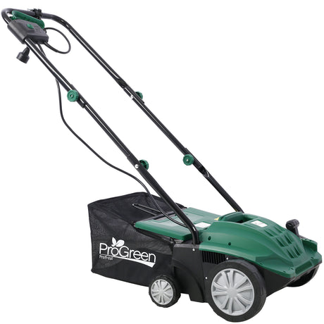 Garden Scarifier, 2-in-1 13INCH Dethatcher Scarifier,12 Amp Electric Lawn Dethatcher,Removable Collection Bag extra large 31.7QT