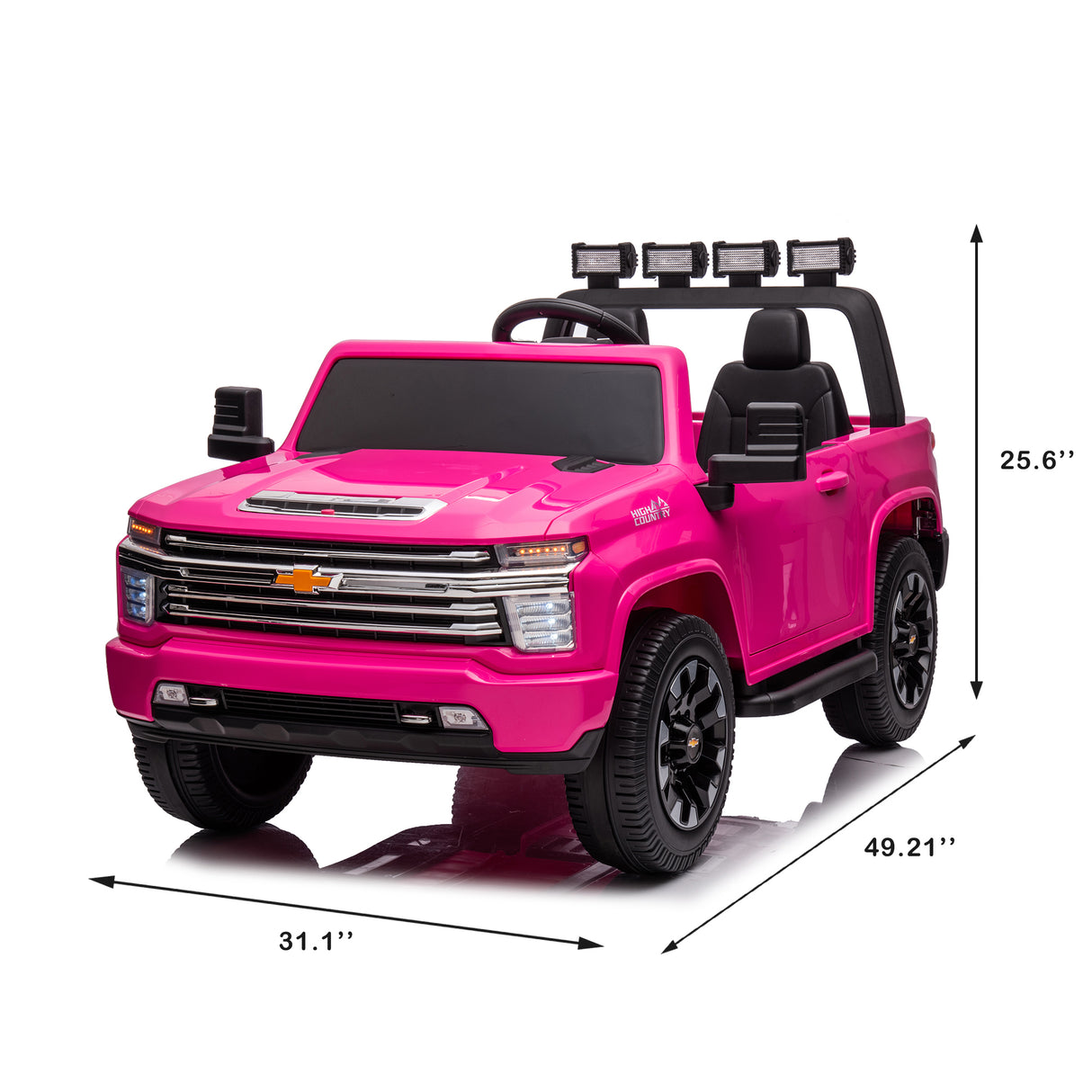 Pink 24V 2 Seater Ride On Truck Car