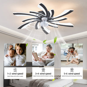 30.7" Ceiling Fan with Lights Remote Control