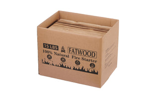 15 Lbs Fatwood Fire Starter Sticks with Wooden Box, 100% Natural Kindling wood, Pine Firewood Firestarter for Campfire, Stove, Fireplace, Bonfires, Grill