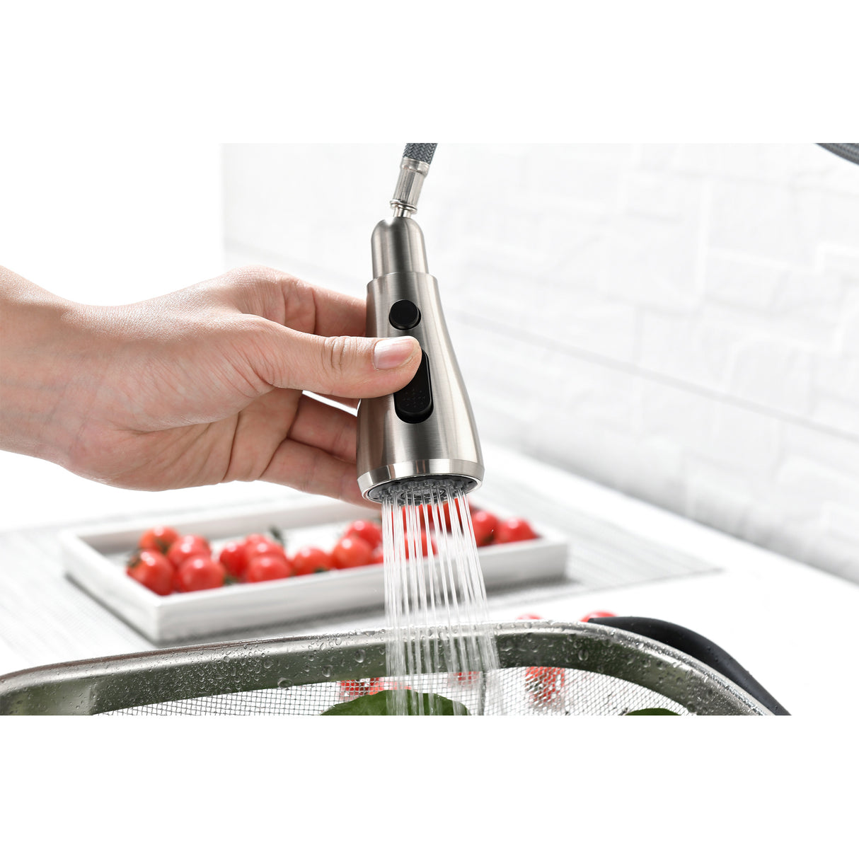 Single Handle Kitchen Sink Faucet with Pull Out Sprayer