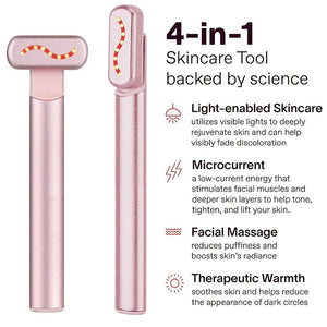 LumiLift 4-in-1 Facial Wand with red light therapy, microcurrents, and vibration massage for anti-aging and skin rejuvenation at BoltBuy.com