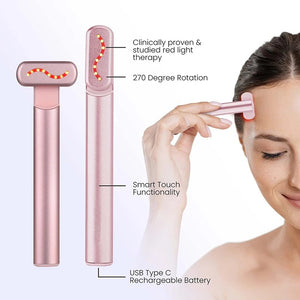 LumiLift 4-in-1 Facial Wand with red light therapy, microcurrents, and vibration massage for anti-aging and skin rejuvenation at BoltBuy.com